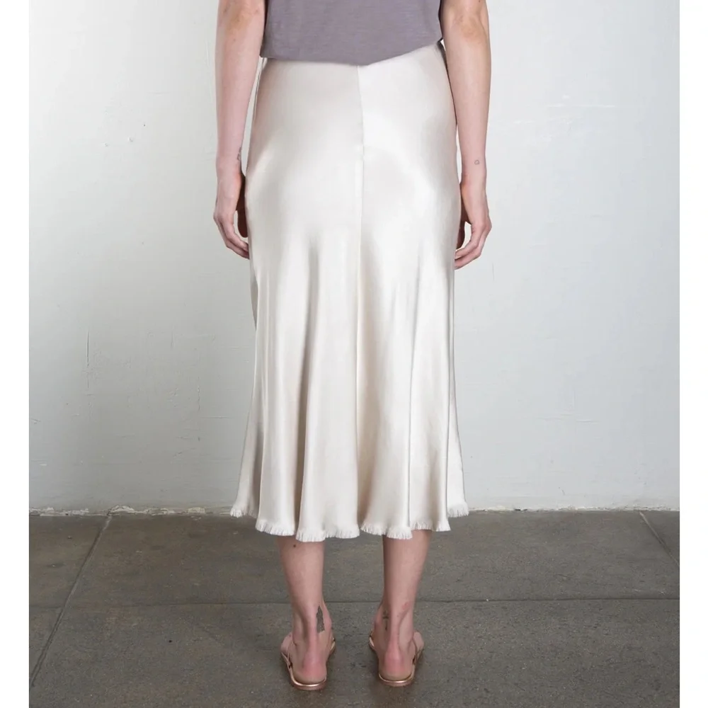 Pharaoh Collection Riley Skirt Vintage Satin Periwinkle Blue Midi Size 1 Small - Picture 11 of 11